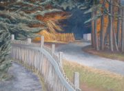 Fence on Fire 15 x 21 by Tim Brody